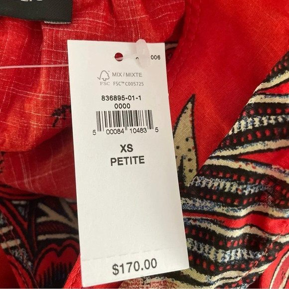 NWT Banana Republic ( Summer 2022) Petite Stampa Mini Dress size XSP - Picture 5 of 11